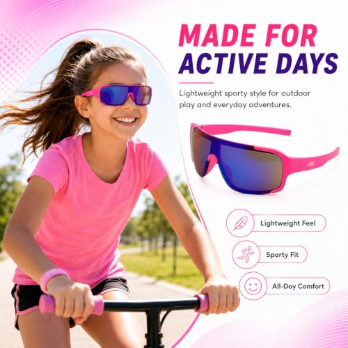 Ages 5 10 Kids Sports Sunglasses for Boys