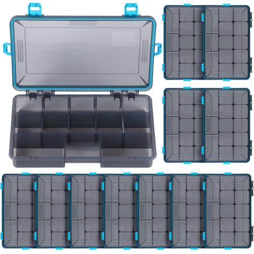 12 Pack Fishing Tackle Box Waterproof 3600 Tackle Tray (Blue / 3600)