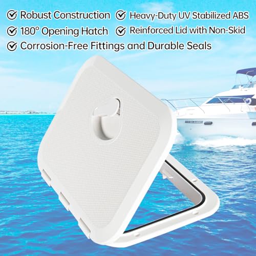 Marine Deck Access Hatch 10.63"×14.76" White (White / 270-375)