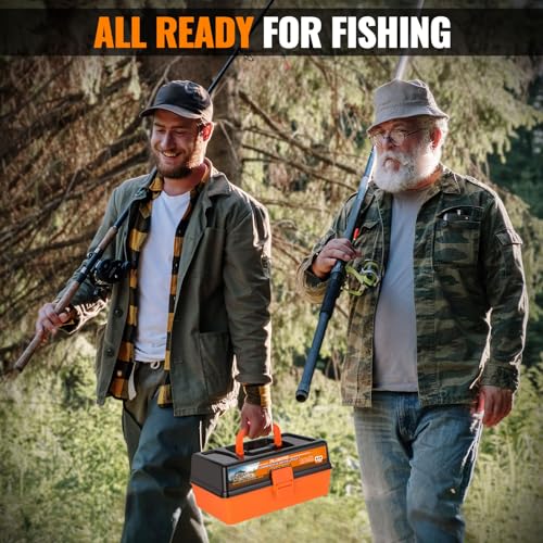Large 3 Layers Fishing Tackle Box Lures Kit with Tackle Included