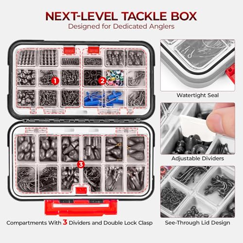 by KastKing Fishing Tackle Kit (400pcs Terminal Tackle Kit)