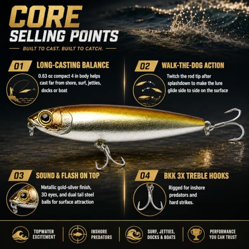 Pencil Bait Fishing Lure (A1-1PCS/0.63OZ-4")