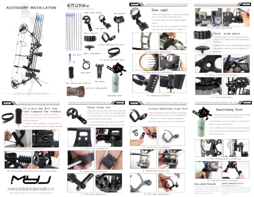 30 65LBS Compound Bow、Bow Fishing Combo Kit、Fishing Bow and Arrow with Reel