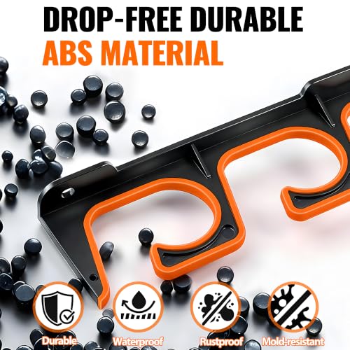 H5P Fishing Rod Holders for Garage Wall (Orange / 4 Pack holds up 20 rods)