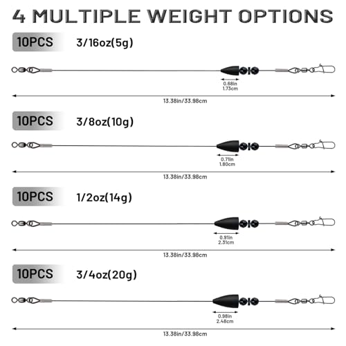 Texas Rigs 10 Pack (Black / 1/2oz)