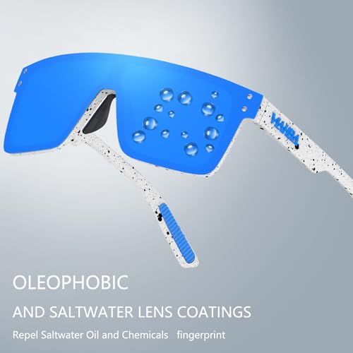 Polarized Sunglasses for Men (White/Blue)
