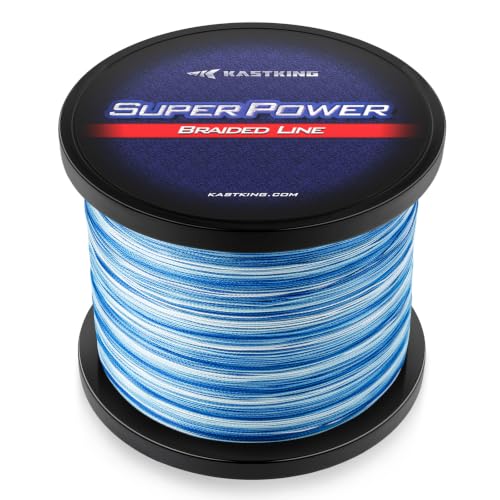 Superpower Braided Fishing Line (X4-New-Blue Camo / 20LB(150 Yds))