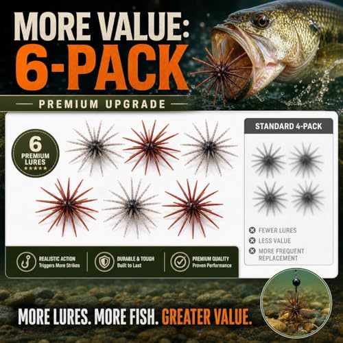 6 10 Pack Sea Urchin Bait (Red +Brown)