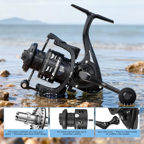 Fishing Rod Reel Combo with Telescopic Fishing Pole Spinning Reel Carrier Bag for Travel Saltwater Freshwater Fishing (7.5 ft)