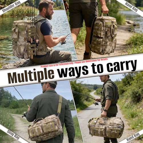 Fishing Backpack with Rod Holder (9.84" x 7.08" x 17.32")