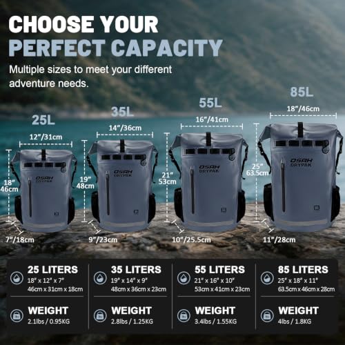 Waterproof Dry Bag Backpack 25L (Blue / 85L)