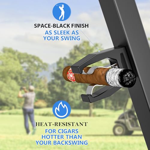 Magnetic Cigar Holder with Secure Grip & Hook & Loop Strap (SILVER)