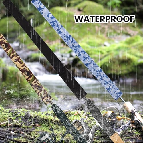 Neoprene Fishing Rod Sleeve Rod Socks for Casting (60" / Green camo)