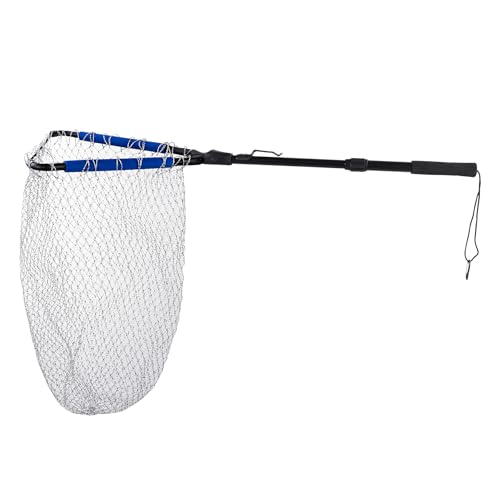 Fishing Landing Net with Telescoping Pole (N: Aluminum Handle With Deep Net and Large Mesh, 35.4" Full)