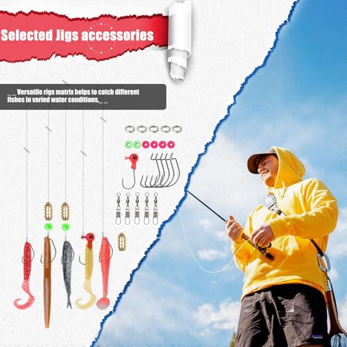 Fishing Gear fishingLure Fish Bait Soft Hard Lure Baits Tackle Box 75pcs Bass Trout Salmon Minnow Popper Crankbait Pencil Plastic Topwater Frogs Lure Lures Spinner (75pcs)