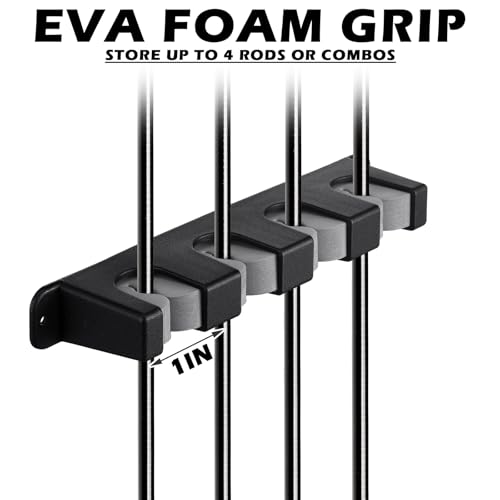 4 Pcs Rod Holders Fishing Boat Pole Holder (Gray / 9.7 Inch)