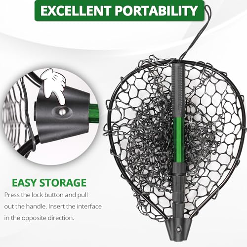 Rubber Fishing Net with Handle