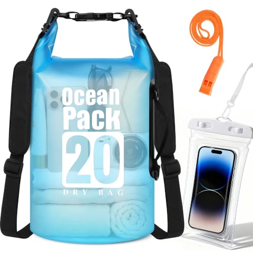 Waterproof Dry Bag Backpack for Kayaking (Blue / 20L)