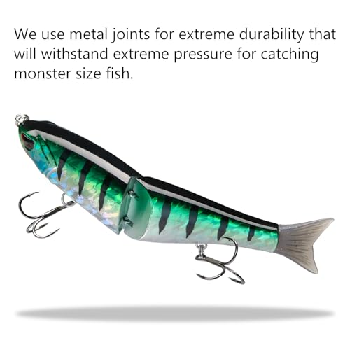 SwimShad Glide Baits Jointed Swimbait Bass Pike Salmon Trout Muskie Fishing Lure (Sunny Gill / 4.5in/0.65oz)