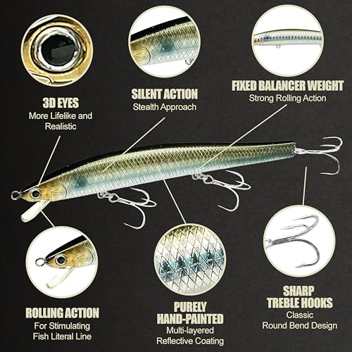FlashMinnow 125 YAWARA Saltwater Fishing Lure (With Scale / 7357 Anchovy Venus / 125F)