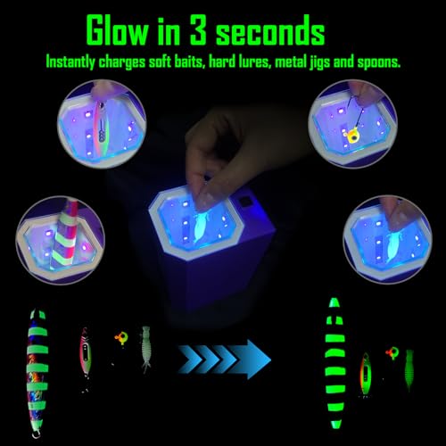 Fishing Lure Glow UV Light for Various Luminous Lures (Blue)