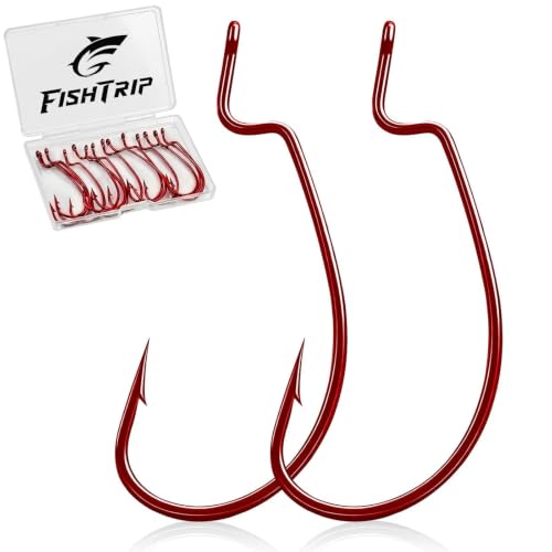 50/100/120pcs EWG Hooks, Worm Hook for Texas Rig Bass Fishing