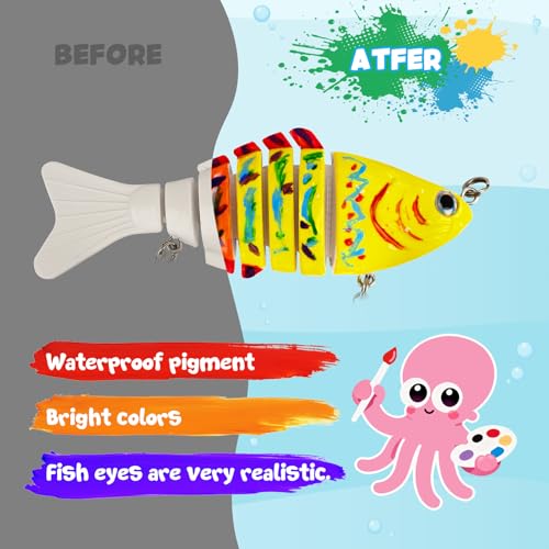 DIY Fishing Lure Kit (Blue-6pcs without acessions)