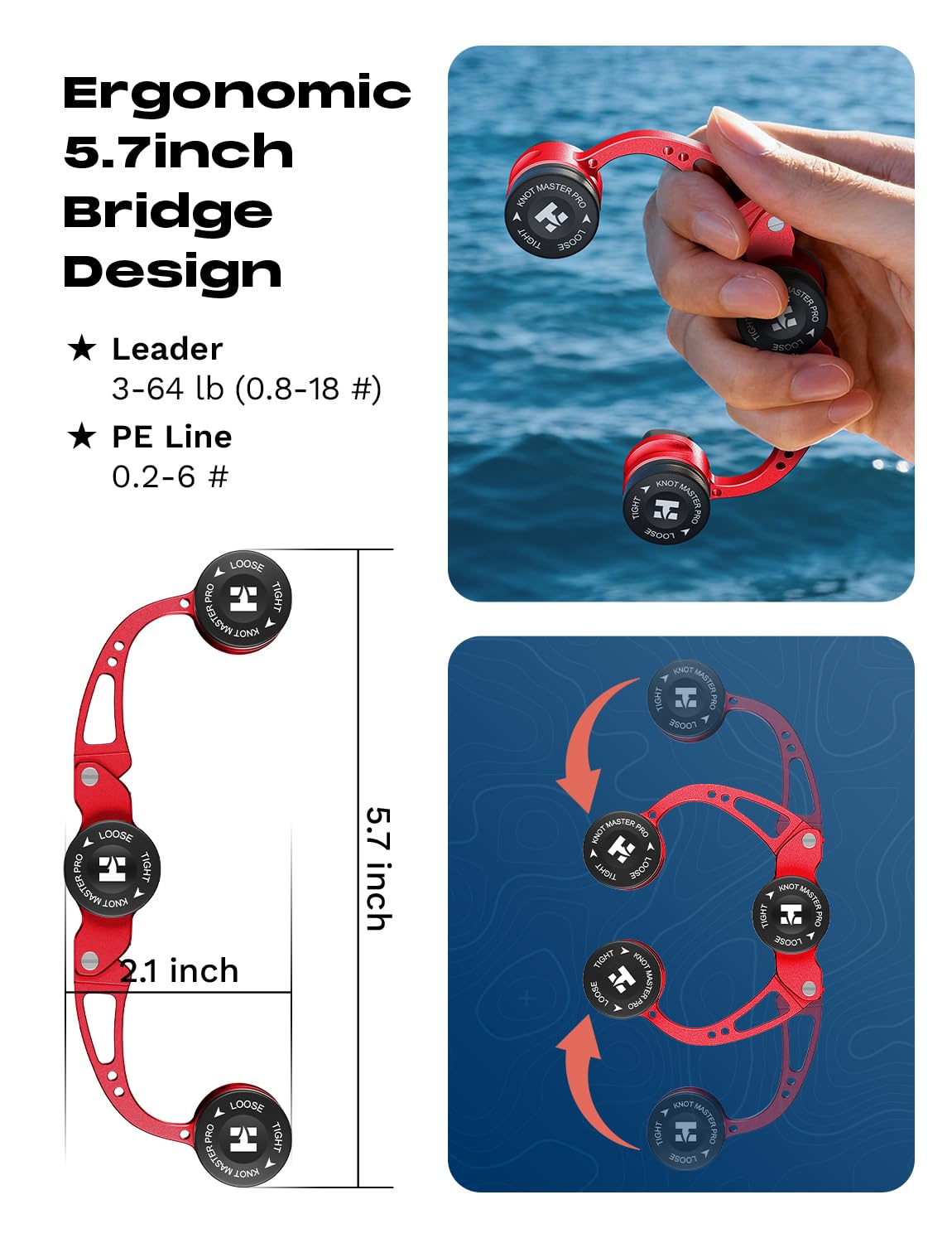 FG Knot Tying Tool (Red / 1 Pack)