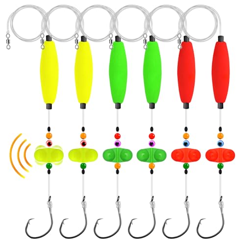 Catfish Rig Catfishing Tackle Floats 6PCS (A-Double Rattle-6/0 HOOK * 6PCS)
