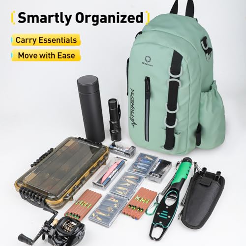 Small Fishing Bag with Rod Strap (Green)