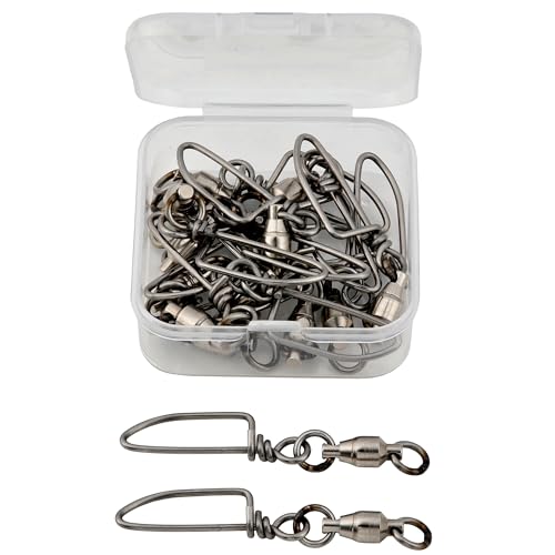 Ball Bearing Swivels with Coastlock Snap Fishing Swivel Made in Japan (#5 (220lb) 15pcs)