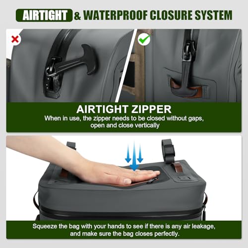 Waterproof Fishing Waist Pack (B2:10L Gray Waterproof Tackle Bag)