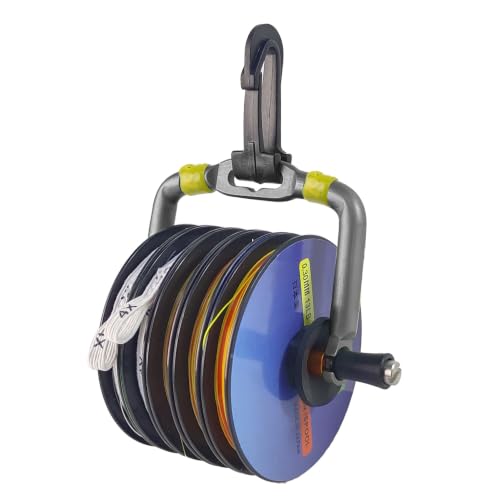 Fly Fishing Line Spool Dispenser Holds Multiple Tippet Spools for Easy Access Integrated Razorblade Line Cutter (Matt gunsmoke + Matt orange color / 2 Line Cutter)