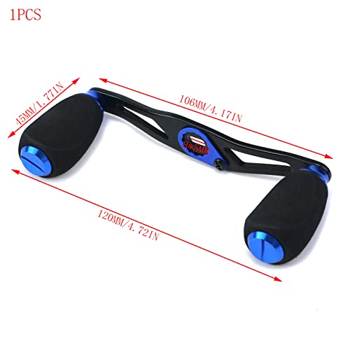 Fishing Baitcasting Reel Handle Replacement Parts (Black Blue)