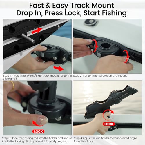 Side Track Fishing Rod Holder Mount