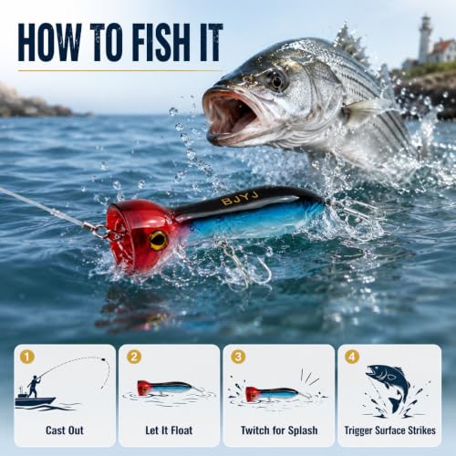 Topwater Popper Fishing Lure (A2-1PCS/1.48OZ-4.7")