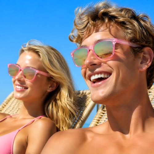 Polarized Sunglasses for Women and Men (Pink Frame / Pink Lens)