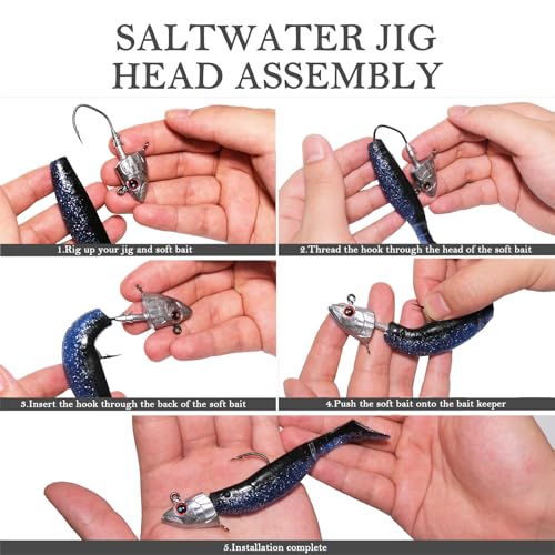 10Pack Saltwater Jig Heads (3/4oz-10Pack)