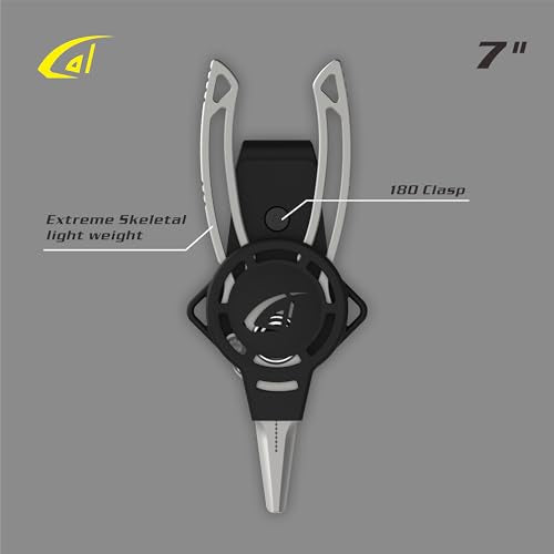 7 Inch Titanium Dual Cutter Fishing Pliers with Sheath and Lanyard (Dual Cutter)