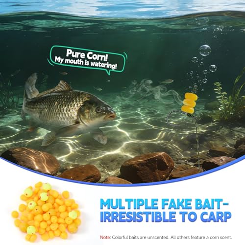 65PCS Carp Fishing Rig Kit Hair Rigs Carp Bait Fishing Equipment Accessories #8 (HOOK SIZE: #8-65PCS)