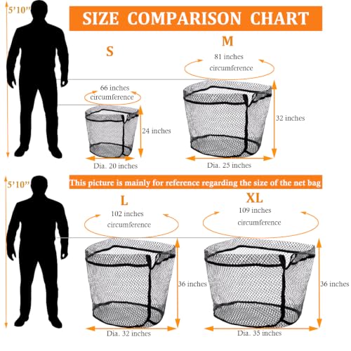 Rubber Coated Replacement Fishing Net Hook Resist Large Deep Fish Net Mesh