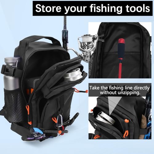 Pond Fishing Sling Backpack Tackle Storage Bag