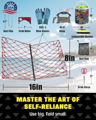 4 Pack Castable Crab Trap Kit (Red/ 4 Pack)