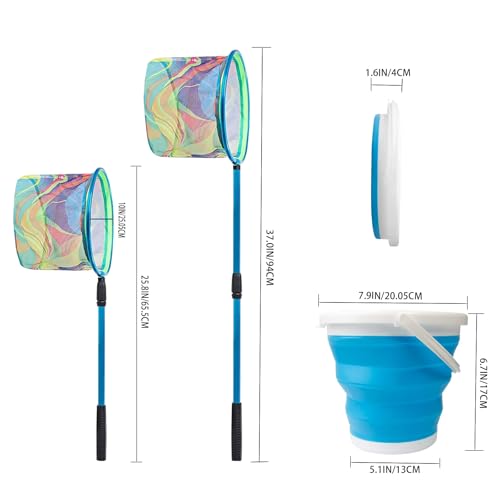 FishingNet2PieceSetRetractableNet forCatchingFrogs andTadpoles