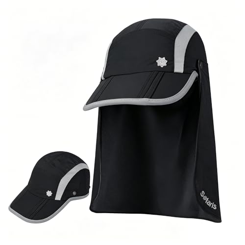 UPF 50+ Fishing Hat with Removable Neck Flap