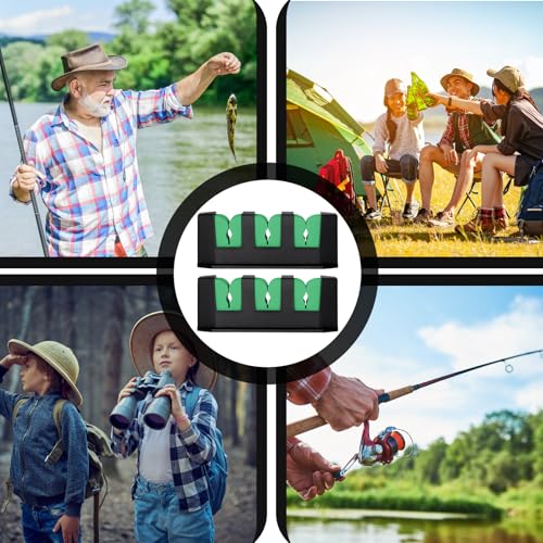 4 Pcs Rod Holders Fishing Boat Pole Holder (Green / 7.8 Inch)