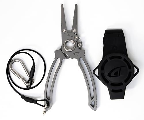 Titanium Side and Dual Cutter Fishing Pliers with Sheath