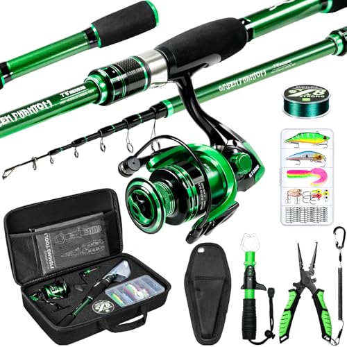 Telescopic Fishing Rod and Reel Combo (6 ft / Full Kit With Fishing Tools)