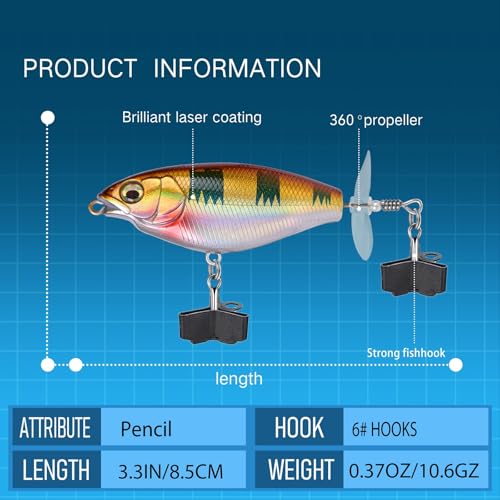 5PCS Glide Bait Fishing Lures Kit