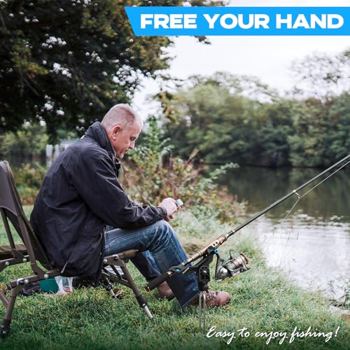 1/2/4 Pack Fishing Rod Holder for Ground, Upgraded Rod Holders for Bank Fishing, 360 Degree Adjustable Fishing Rod Holder Equipment, Fishing Gear, Fishing Gifts for Men